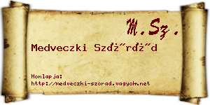 Medveczki Szórád névjegykártya